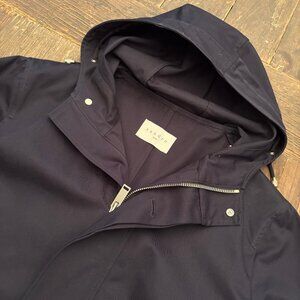 Sandro Zip Hooded Jacket - Navy - Large